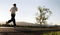 man running on beach picture